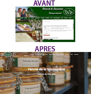 Relooking site Internet foie gras de la Sauvenière Florennes - Philippeville