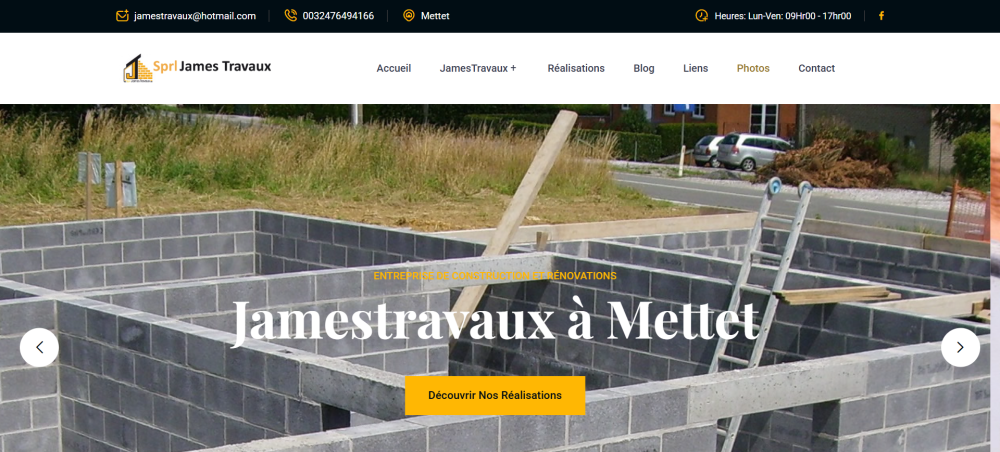 Entreprise James Travaux à Mettet
