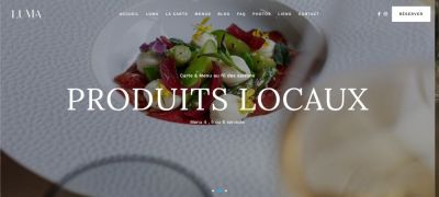 Site vitrine du restaurant LUMA