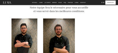 Présentation de l'équipe du restaurant